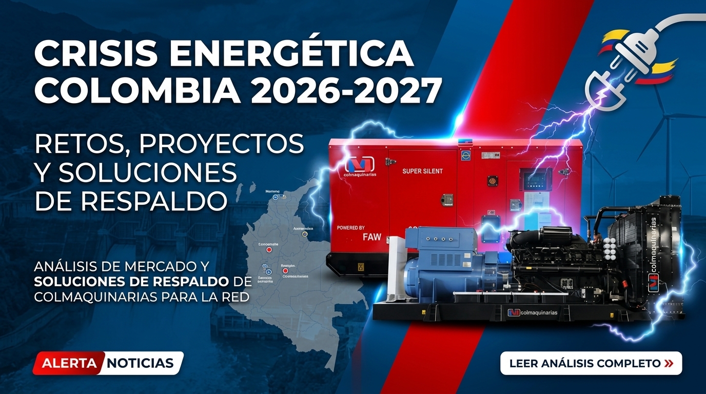 racionamiento de energía Colombia 2026, El Niño 2027, planta eléctrica, alquiler de plantas eléctricas, venta de plantas eléctricas, continuidad operativa